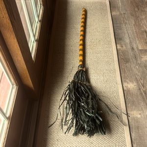 Witches broom Halloween decor